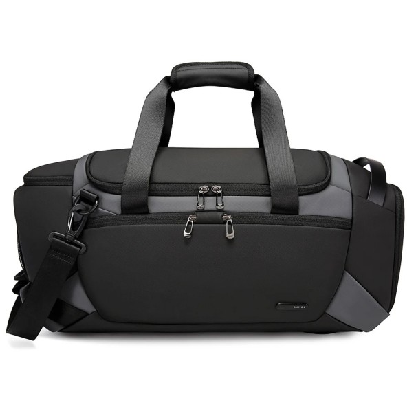 Resesportväska för män 53 x 22 x 25 cm Rymlig och hållbart vattentätt material Axelrem Weekendväska Fitness Träningsresor grå
