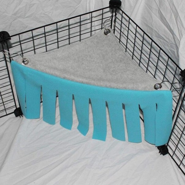 Resting Platform and Hammock for Rodents in Cage grey