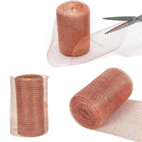 Rete di rame contro i parassiti 12,7 cm x 15 m Protezione contro roditori e insetti Sigillatura delle fessure Aperture di ventilazione Isolamento 1