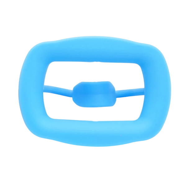 Retractor ortodontico de lábios e bochechas em silicone 8 x 5,6 cm Abertura de boca 3D macia para odontologia e cuidados dentários azul