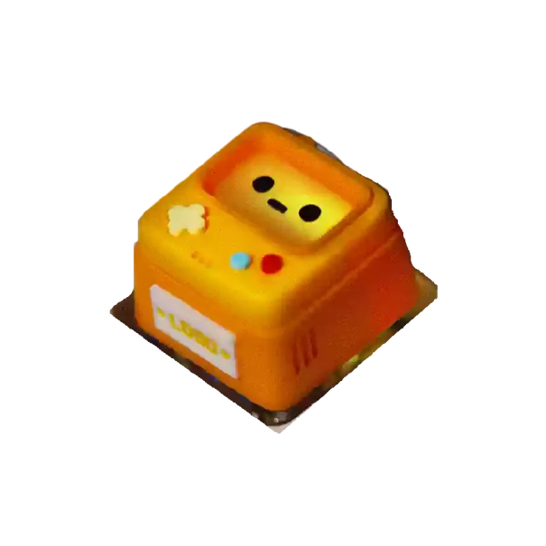 Retro Game Console Keycap Decorative Resin Artisan Keycap for Mechanical Keyboard Gaming Setup PC orange
