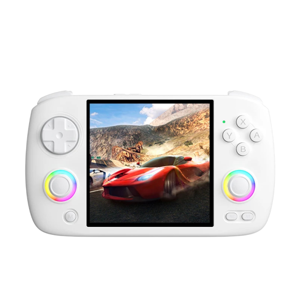Retro herní konzole RG CubeXX 64GB IPS 3,95" Linux WiFi Bluetooth RGB joysticky černá přenosná konzole HDMI bílá