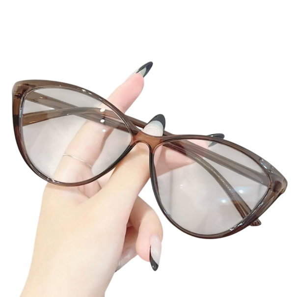 Retro-Kunststoffbrille gegen blaues Licht Stilvolle Unisex-Rahmen Augenschutz bei der Arbeit am Computer Lesen Mobilgeräte braun