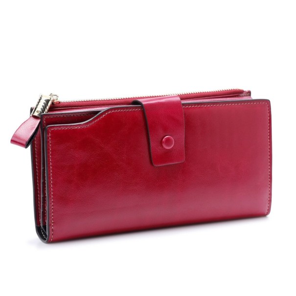 Retro-Lederbrieftasche für Damen M151 rot