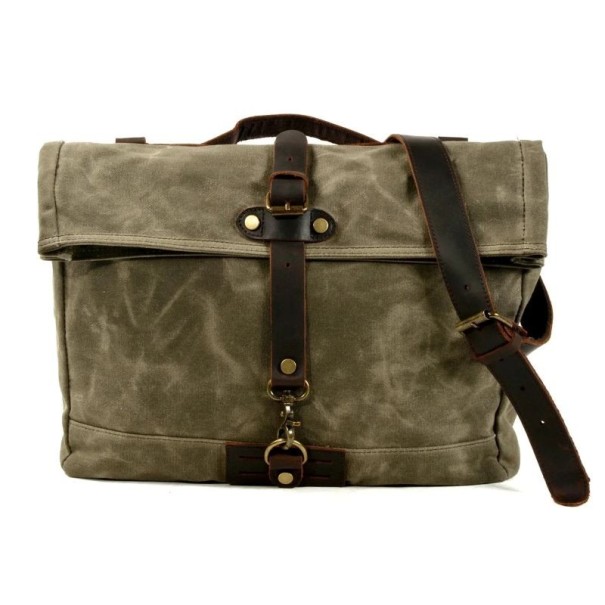 Retro motocyklová brašna vodotěsná velká kapacita 42 × 10 × 29 cm vintage boční taška na motorku stylové zavazadlo na cestování zelená