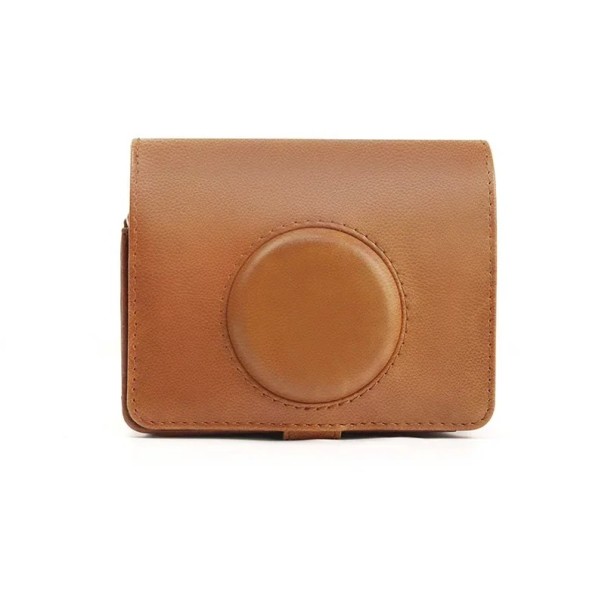 Retro puzdro na fotoaparát Fujifilm Instax Mini EVO 10,5 x 5,3 cm Kožený obal s popruhom Ochranné puzdro hnedá