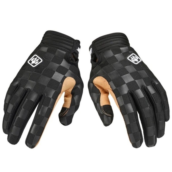 Retro Rider Motocross Racing Handschoenen voor BMX MTB ATV Off Road Motorfiets en Mountainbike Fiets Competitie Handschoenen Ademend zwart L