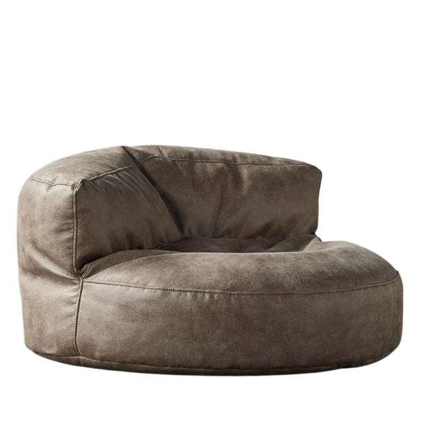 Retro-Sessel ohne Füllung 300 l 100 x 45 x 86 cm Kunstleder bequem stilvolles Sessel Sitzsack mit Rückenlehne für das Wohnzimmer grau