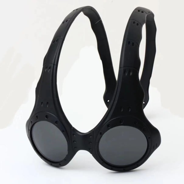 Retro sportowe okulary UV400 z soczewkami PC TR+metalowa rama czarne oprawki nieregularny lustrzany design unisex 2
