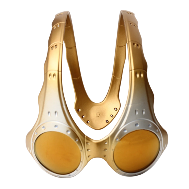 Retro Sports Sunglasses UV400 PC Lenses TR+Metal Frame Golden Rim Irregular Mirror Design Unisex 4