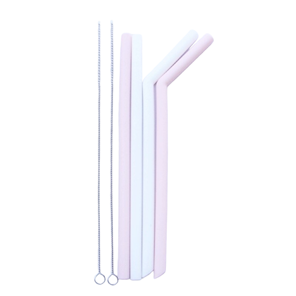 Reusable Straws with Cleaning Brushes 4 pcs 1