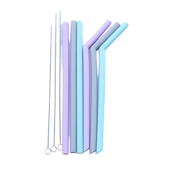 Reusable Straws with Cleaning Brushes 6 pcs 2