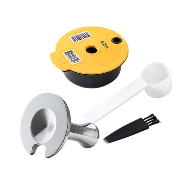 Reusable Tassimo Ground Coffee Capsule 220 ml with Tamper, Spoon and Brush Eco-Friendly Coffee Preparation at Home 1