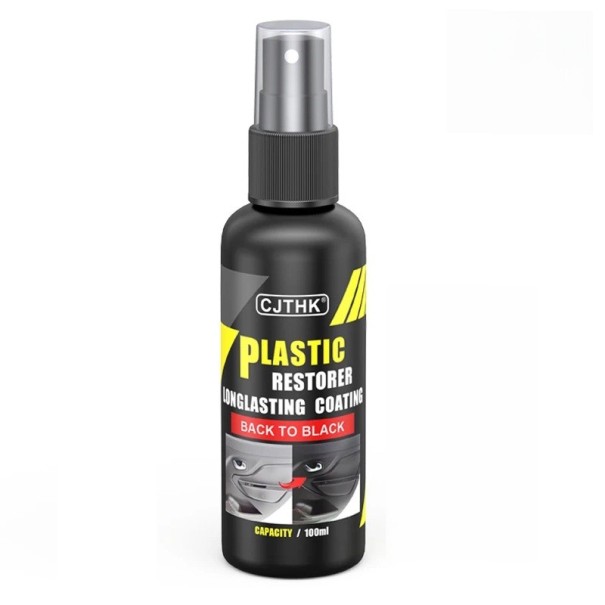 Revitalizador e limpador de plásticos e pele 100 ml com esponja Autocuidado Cuidados do painel de instrumentos Limpeza de plásticos e pele Restauração do interior do carro 1