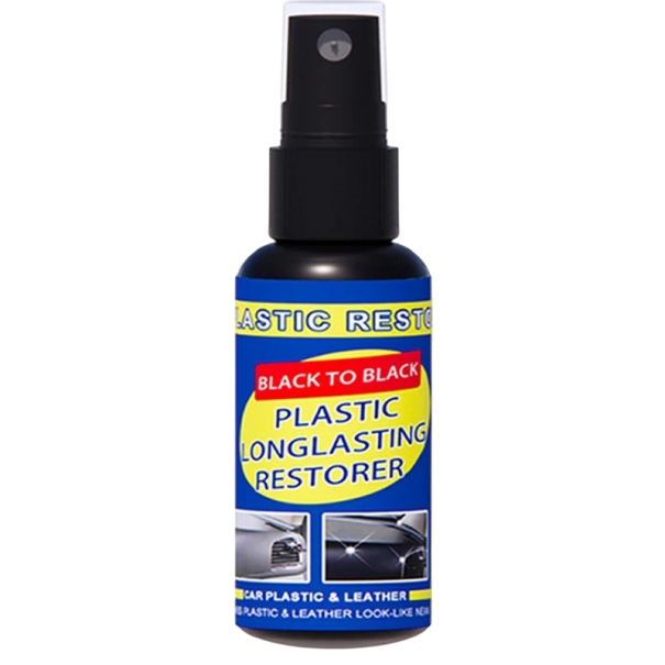 Revitalizador e limpador de plásticos e pele 50 ml com esponja Limpeza e recuperação de plásticos e pele Cosmética automóvel Cuidados interiores do carro 1