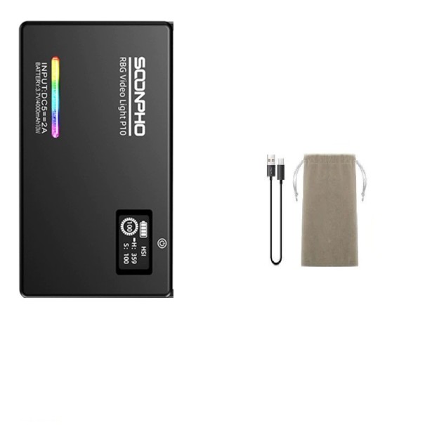 RGB kamera LED videoljus svart