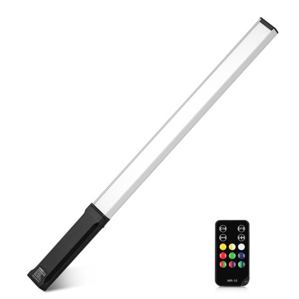 RGB LED trubicové světlo s dálkovým ovladačem Světelná tyč 55 cm Nastavitelný jas a barvy 3200–5600 K Baterie 2600 mAh Pro foto a video 1