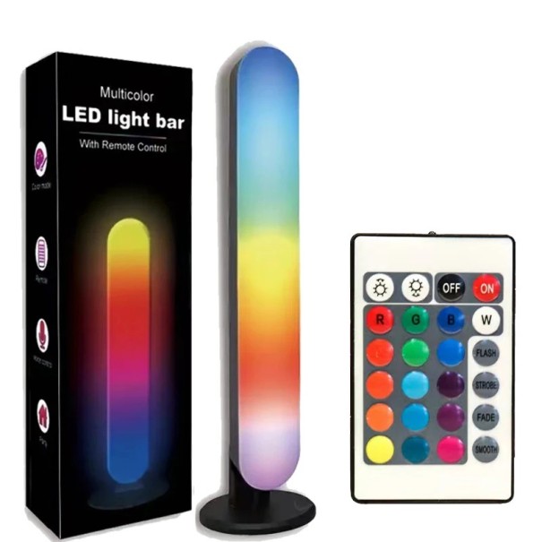 RGB Musik Rytme Lysstrimmel 26cm Sensorisk Borddekoration USB Genopladelig Rytmestrimmel Lydaktiveret Juledekoration 1