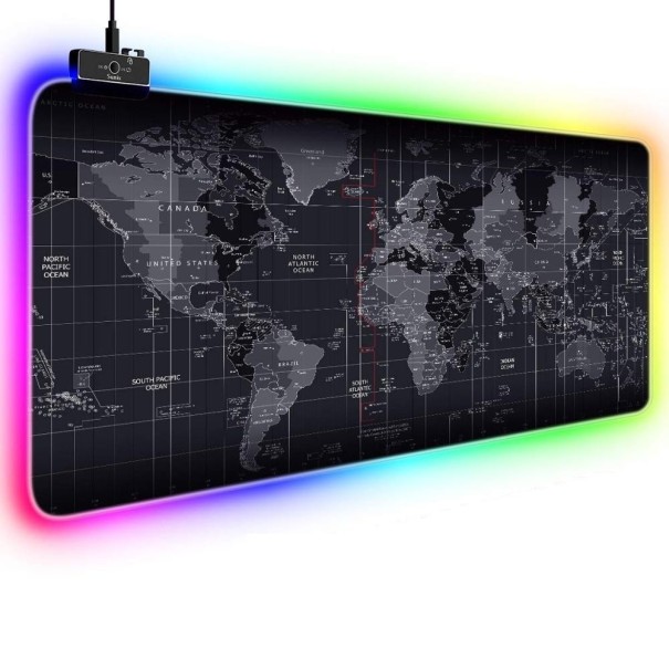 RGB podsvícená podložka pod myš a klávesnici C1169 30 cm x 80 cm
