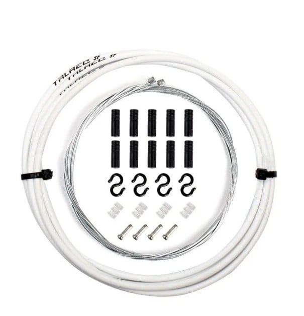 RGO MTB remkabelbuis, 4mm, universeel voor MTB en racefietsen, met kabelkap, 1 stuk wit