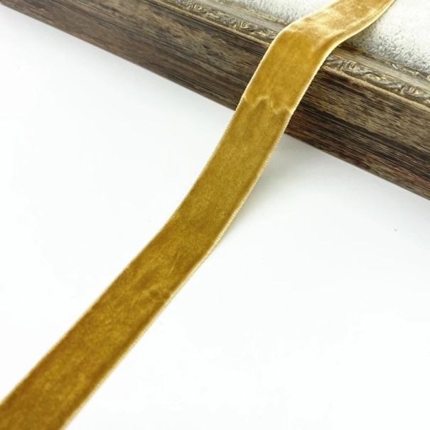 Ribbon 15 mm 4.6 m Velvet Luxury Decorative Ribbon Fine Velvet Ribbon for Gifts Wedding Decoration Creative Crafting Handmade Decorative Ribbon khaki