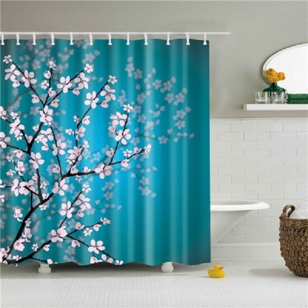 Rideau de douche avec motif de plante S 9