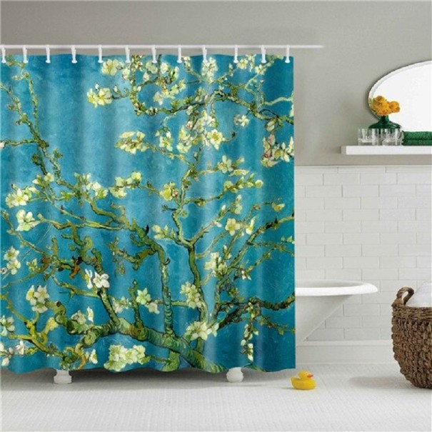 Rideau de douche avec motif de plante L 7