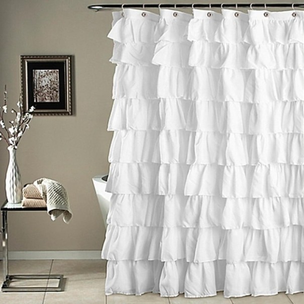 Rideau de douche blanc 1