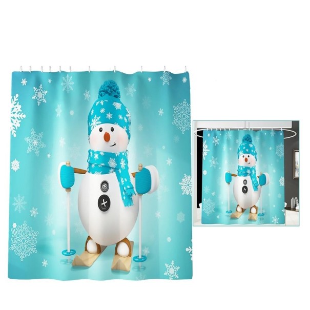 Rideau de douche de Noël 3