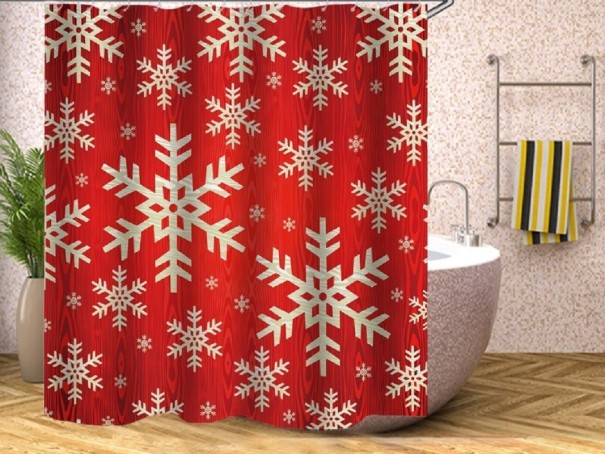 Rideau de douche de Noël C52 L 24