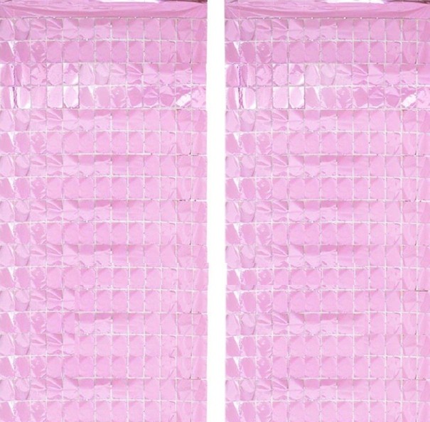 Rideau de fête 2 pcs rose