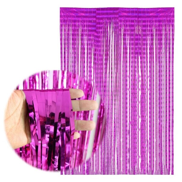 Rideau décoratif avec des paillettes violet