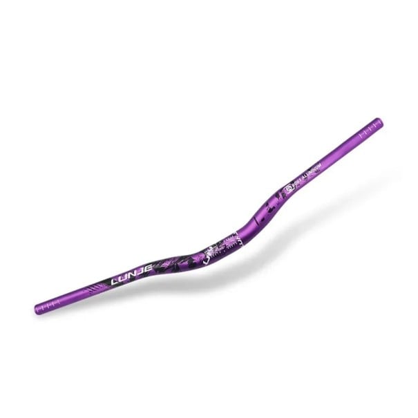Řídítka na kolo zahnutá 720 mm průměr 31.8 mm zdvih 30 mm hliníková slitina ergonomický tvar pro horská a silniční kola fialová