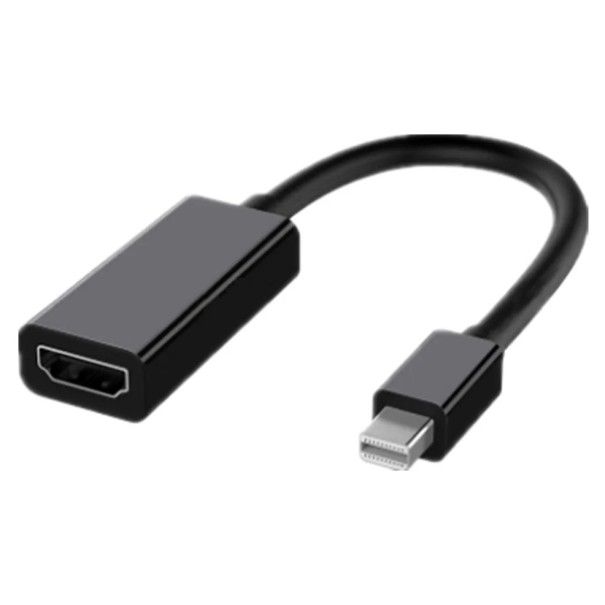 Riduttore mini DisplayPort maschio a HDMI femmina 1080p Adattatore mDP a HDMI Convertitore MacBook Notebook PC Monitor TV Plug & Play nero
