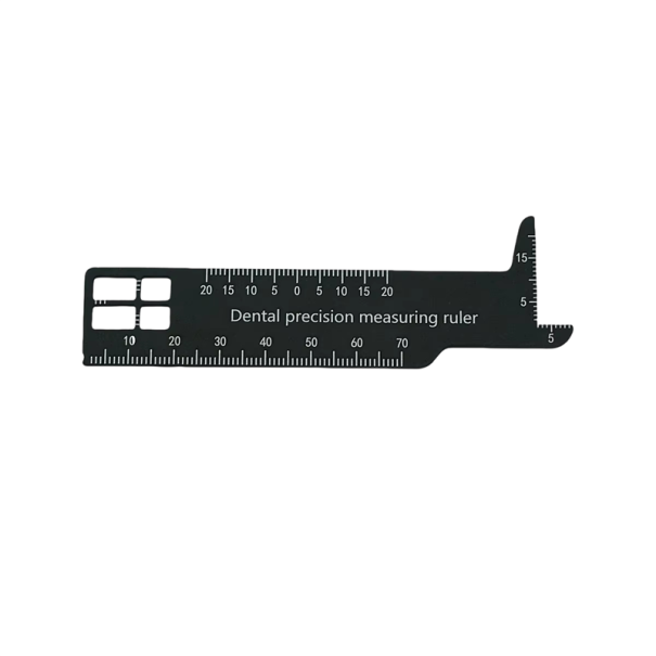 Righello laboratoriale dentale multifunzionale 110 x 35 mm Lega medica Precisione ±0,05 mm Righello protesico bifacciale 1