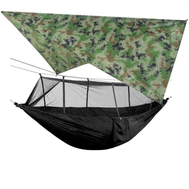 Riippumatto sadesuojalla P3744 musta