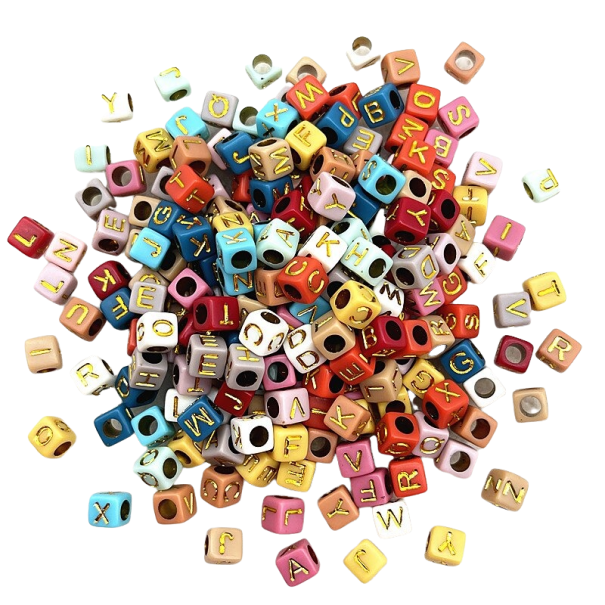 Rijgkralen letters 100 stuks 7
