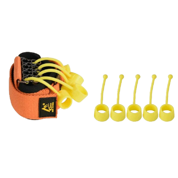 Rinforzatore per dita in silicone giallo Strumento per il potenziamento delle dita Forza 10 lb 1