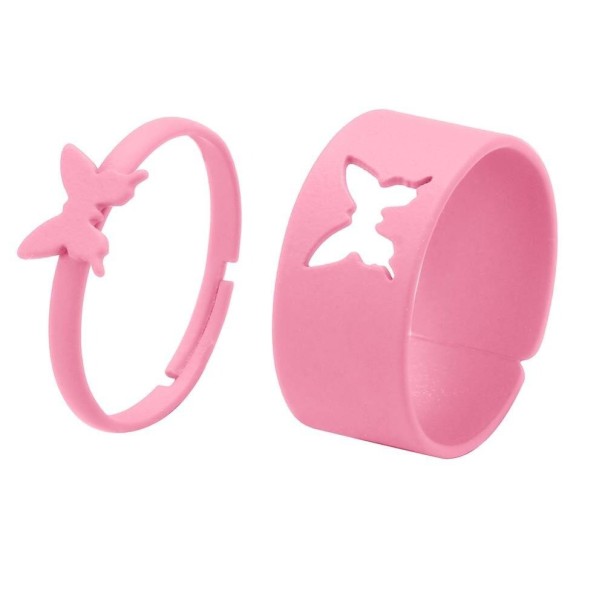 Ring 2 pcs pink 1