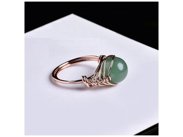 Ring met natuurlijk kristal 8