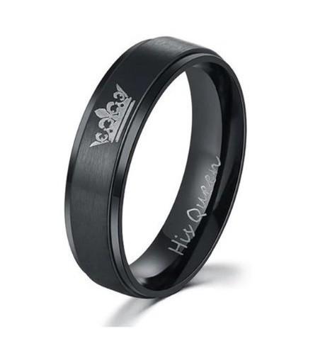 Ringe til par Konge og Dronning J1580 sort 10 Kvinder