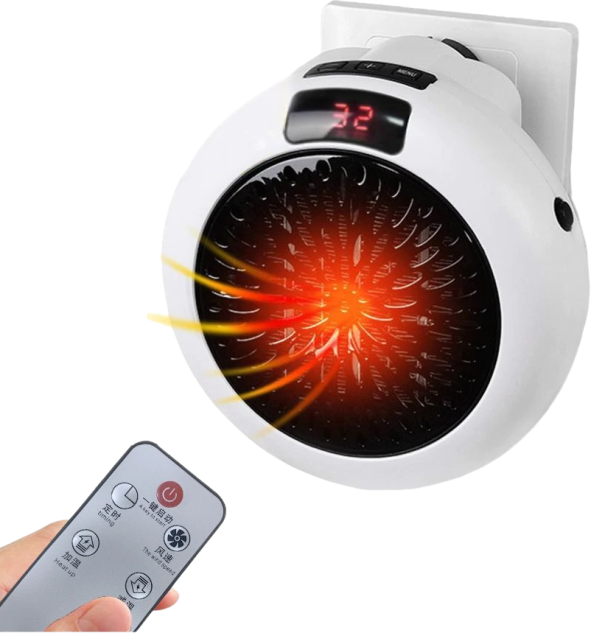Riscaldatore elettrico portatile da presa N931 bianco