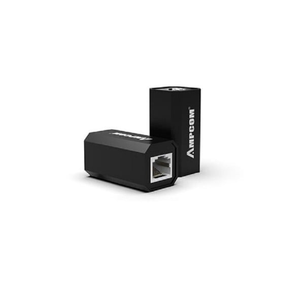 RJ45-naaras RJ45-naaraaseen liitin 2 kpl Verkkokaapeleiden yhdistämiseen ja pidentämiseen Siirtonopeus jopa 10 Gbps Koko 4,8 x 2,5 cm musta