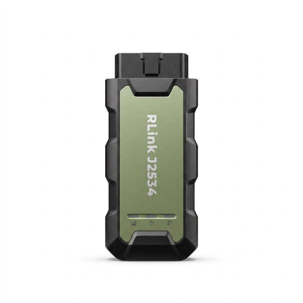 RLink J2534 Pass-Thru Diagnostic Interface with CAN-FD DoIP and D-PDU Support in Black and Green for Vehicle Programming and Diagnostics 1
