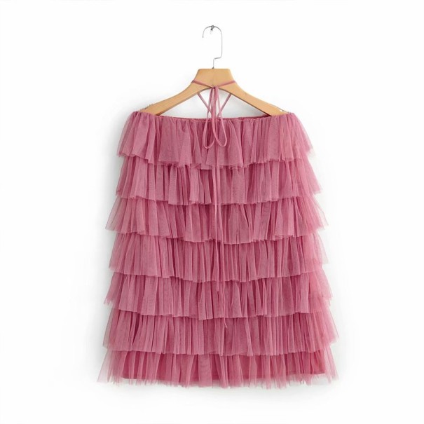 Robe à volants sans manches M