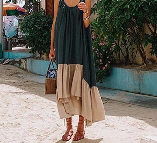 Robe d'été à bretelles pour femmes A737 1
