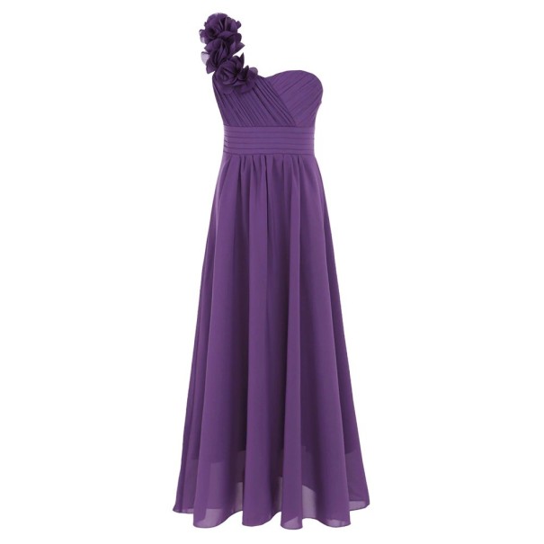 Robe de bal pour fille N139 violet foncé 10