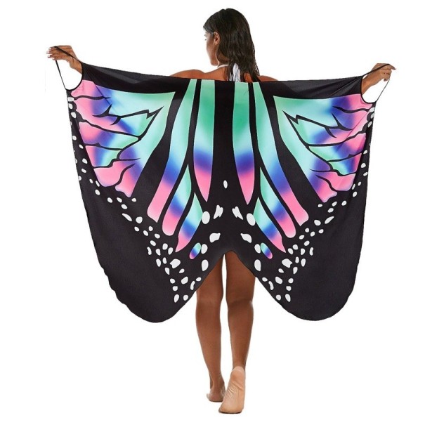 Robe de plage avec papillon bleu