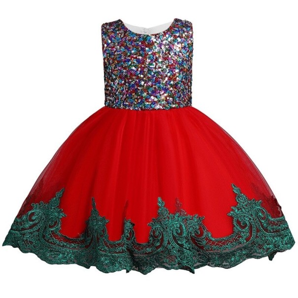Robe fille N544 rouge 3