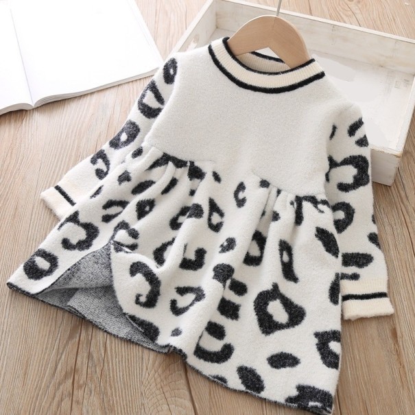 Robe fille N611 blanc 3